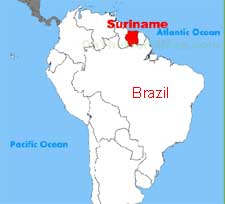 Suriname Location